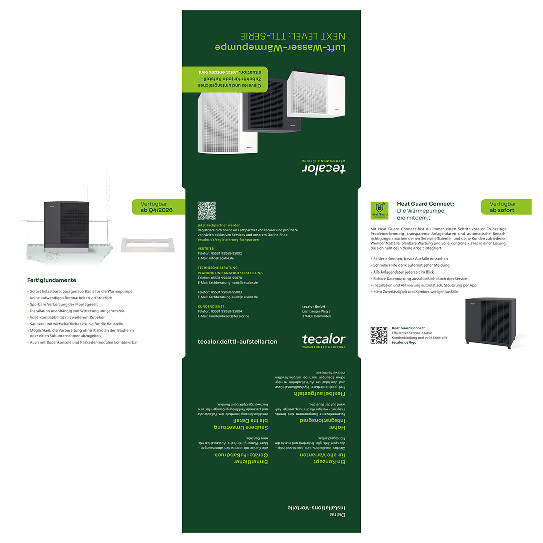 Kreuzfolder TTL-Aufstellarten