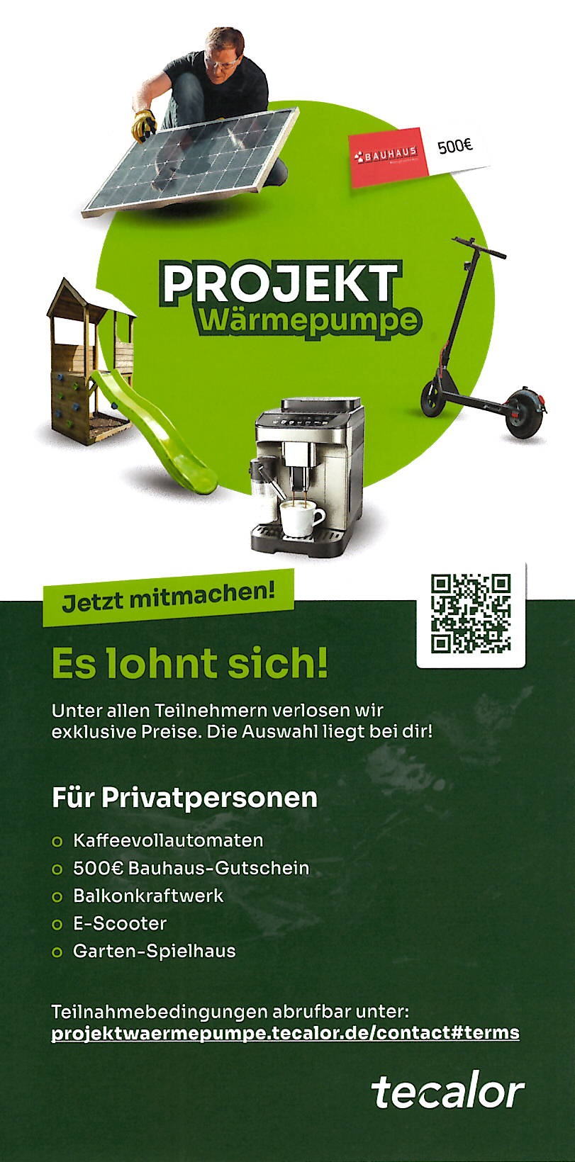 Aktionsflyer "Projekt Wärmepumpe"
